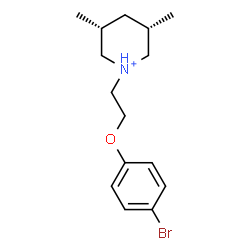 ChemSpider 2D Image | (3R,5S)-1-[2-(4-Bromophenoxy)ethyl]-3,5-dimethylpiperidinium | C15H23BrNO