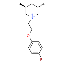 ChemSpider 2D Image | (3S,5S)-1-[2-(4-Bromophenoxy)ethyl]-3,5-dimethylpiperidinium | C15H23BrNO