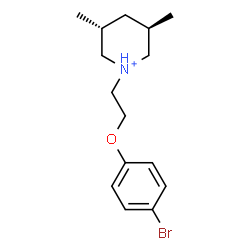 ChemSpider 2D Image | (3R,5R)-1-[2-(4-Bromophenoxy)ethyl]-3,5-dimethylpiperidinium | C15H23BrNO