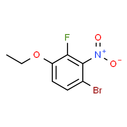 ChemSpider 2D Image | 1-Bromo-4-ethoxy-3-fluoro-2-nitrobenzene | C8H7BrFNO3