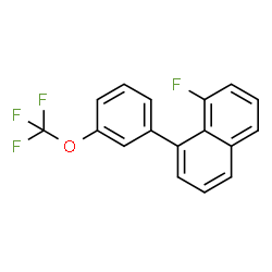 ChemSpider 2D Image | 1-Fluoro-8-(3-(trifluoromethoxy)phenyl)naphthalene | C17H10F4O