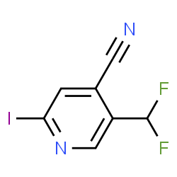 ChemSpider 2D Image | 5-(Difluoromethyl)-2-iodoisonicotinonitrile | C7H3F2IN2