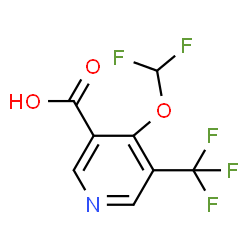 ChemSpider 2D Image | 4-(Difluoromethoxy)-5-(trifluoromethyl)nicotinic acid | C8H4F5NO3