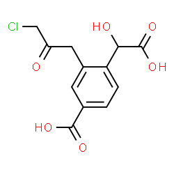 ChemSpider 2D Image | 4-[Carboxy(hydroxy)methyl]-3-(3-chloro-2-oxopropyl)benzoic acid | C12H11ClO6