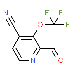 ChemSpider 2D Image | 2-Formyl-3-(trifluoromethoxy)isonicotinonitrile | C8H3F3N2O2