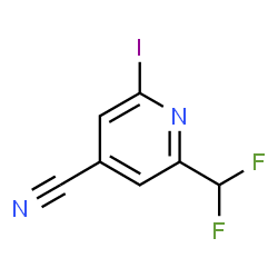 ChemSpider 2D Image | 2-(Difluoromethyl)-6-iodoisonicotinonitrile | C7H3F2IN2
