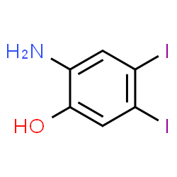 ChemSpider 2D Image | 2-Amino-4,5-diiodophenol | C6H5I2NO