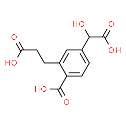 ChemSpider 2D Image | 2-(2-Carboxyethyl)-4-[carboxy(hydroxy)methyl]benzoic acid | C12H12O7