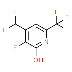 ChemSpider 2D Image | 4-(Difluoromethyl)-3-fluoro-6-(trifluoromethyl)-2-pyridinol | C7H3F6NO