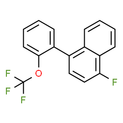 ChemSpider 2D Image | 1-Fluoro-4-(2-(trifluoromethoxy)phenyl)naphthalene | C17H10F4O