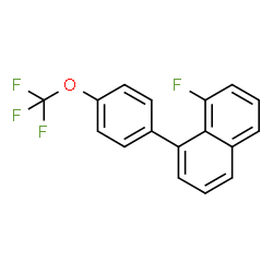 ChemSpider 2D Image | 1-Fluoro-8-(4-(trifluoromethoxy)phenyl)naphthalene | C17H10F4O