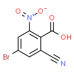 ChemSpider 2D Image | 4-Bromo-2-cyano-6-nitrobenzoic acid | C8H3BrN2O4