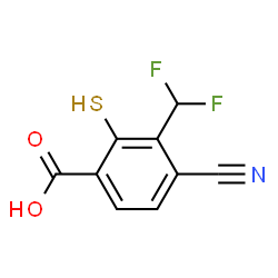 ChemSpider 2D Image | 4-Cyano-3-(difluoromethyl)-2-sulfanylbenzoic acid | C9H5F2NO2S