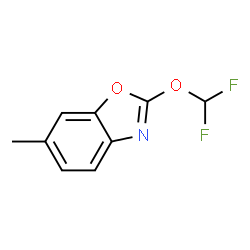 ChemSpider 2D Image | 2-(Difluoromethoxy)-6-methyl-1,3-benzoxazole | C9H7F2NO2