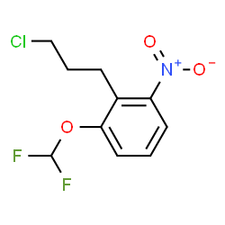 ChemSpider 2D Image | 2-(3-Chloropropyl)-1-(difluoromethoxy)-3-nitrobenzene | C10H10ClF2NO3