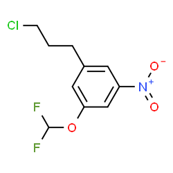 ChemSpider 2D Image | 1-(3-Chloropropyl)-3-(difluoromethoxy)-5-nitrobenzene | C10H10ClF2NO3
