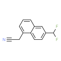 ChemSpider 2D Image | [6-(Difluoromethyl)-1-naphthyl]acetonitrile | C13H9F2N