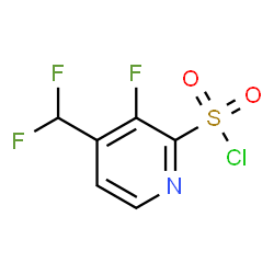 ChemSpider 2D Image | 4-(Difluoromethyl)-3-fluoro-2-pyridinesulfonyl chloride | C6H3ClF3NO2S