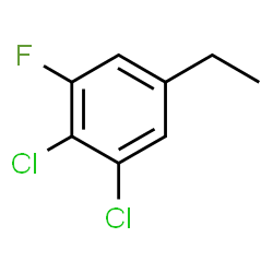 ChemSpider 2D Image | 1,2-Dichloro-5-ethyl-3-fluorobenzene | C8H7Cl2F