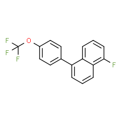 ChemSpider 2D Image | 1-Fluoro-5-(4-(trifluoromethoxy)phenyl)naphthalene | C17H10F4O