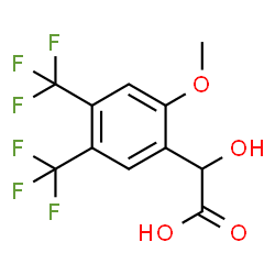 ChemSpider 2D Image | Hydroxy[2-methoxy-4,5-bis(trifluoromethyl)phenyl]acetic acid | C11H8F6O4