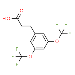 ChemSpider 2D Image | 3-[3,5-Bis(trifluoromethoxy)phenyl]propanoic acid | C11H8F6O4