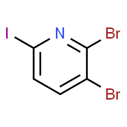 ChemSpider 2D Image | 2,3-Dibromo-6-iodopyridine | C5H2Br2IN