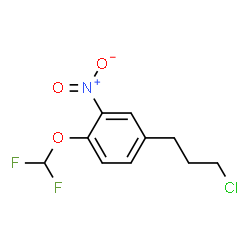 ChemSpider 2D Image | 4-(3-Chloropropyl)-1-(difluoromethoxy)-2-nitrobenzene | C10H10ClF2NO3