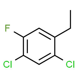 ChemSpider 2D Image | 1,5-Dichloro-2-ethyl-4-fluorobenzene | C8H7Cl2F