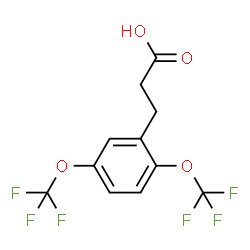 ChemSpider 2D Image | 3-[2,5-Bis(trifluoromethoxy)phenyl]propanoic acid | C11H8F6O4