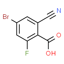 ChemSpider 2D Image | 4-Bromo-2-cyano-6-fluorobenzoic acid | C8H3BrFNO2