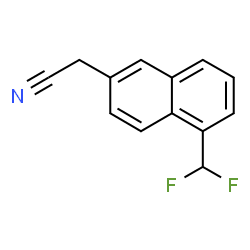 ChemSpider 2D Image | [5-(Difluoromethyl)-2-naphthyl]acetonitrile | C13H9F2N