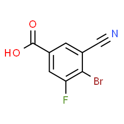 ChemSpider 2D Image | 4-Bromo-3-cyano-5-fluorobenzoic acid | C8H3BrFNO2