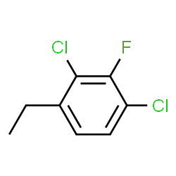 ChemSpider 2D Image | 1,3-Dichloro-4-ethyl-2-fluorobenzene | C8H7Cl2F