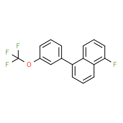 ChemSpider 2D Image | 1-Fluoro-5-(3-(trifluoromethoxy)phenyl)naphthalene | C17H10F4O
