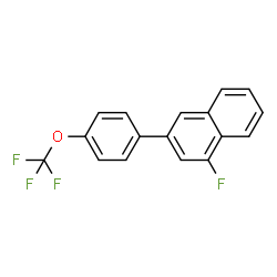 ChemSpider 2D Image | 1-Fluoro-3-(4-(trifluoromethoxy)phenyl)naphthalene | C17H10F4O