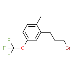 ChemSpider 2D Image | 2-(3-Bromopropyl)-1-methyl-4-(trifluoromethoxy)benzene | C11H12BrF3O