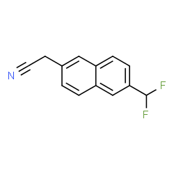 ChemSpider 2D Image | [6-(Difluoromethyl)-2-naphthyl]acetonitrile | C13H9F2N