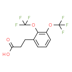 ChemSpider 2D Image | 3-[2,3-Bis(trifluoromethoxy)phenyl]propanoic acid | C11H8F6O4