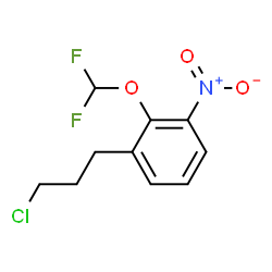 ChemSpider 2D Image | 1-(3-Chloropropyl)-2-(difluoromethoxy)-3-nitrobenzene | C10H10ClF2NO3