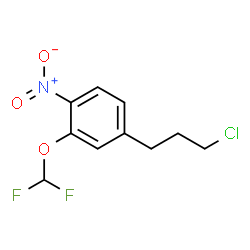 ChemSpider 2D Image | 4-(3-Chloropropyl)-2-(difluoromethoxy)-1-nitrobenzene | C10H10ClF2NO3