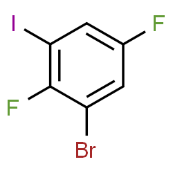 ChemSpider 2D Image | 1-Bromo-2,5-difluoro-3-iodobenzene | C6H2BrF2I