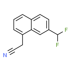 ChemSpider 2D Image | [7-(Difluoromethyl)-1-naphthyl]acetonitrile | C13H9F2N