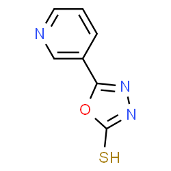 ChemSpider 2D Image | 5-(3-Pyridyl)-1,3,4-oxadiazole-2-thiol | C7H5N3OS