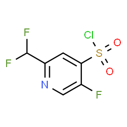 ChemSpider 2D Image | 2-(Difluoromethyl)-5-fluoro-4-pyridinesulfonyl chloride | C6H3ClF3NO2S