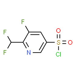 ChemSpider 2D Image | 6-(Difluoromethyl)-5-fluoro-3-pyridinesulfonyl chloride | C6H3ClF3NO2S