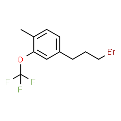 ChemSpider 2D Image | 4-(3-Bromopropyl)-1-methyl-2-(trifluoromethoxy)benzene | C11H12BrF3O