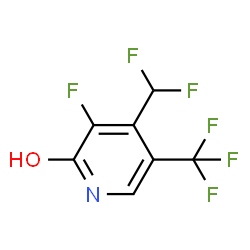 ChemSpider 2D Image | 4-(Difluoromethyl)-3-fluoro-5-(trifluoromethyl)-2-pyridinol | C7H3F6NO