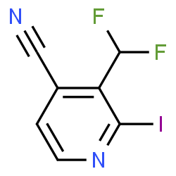 ChemSpider 2D Image | 3-(Difluoromethyl)-2-iodoisonicotinonitrile | C7H3F2IN2