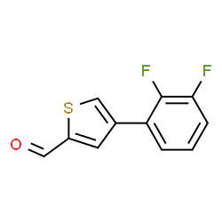 ChemSpider 2D Image | 4-(2,3-Difluorophenyl)-2-thiophenecarbaldehyde | C11H6F2OS